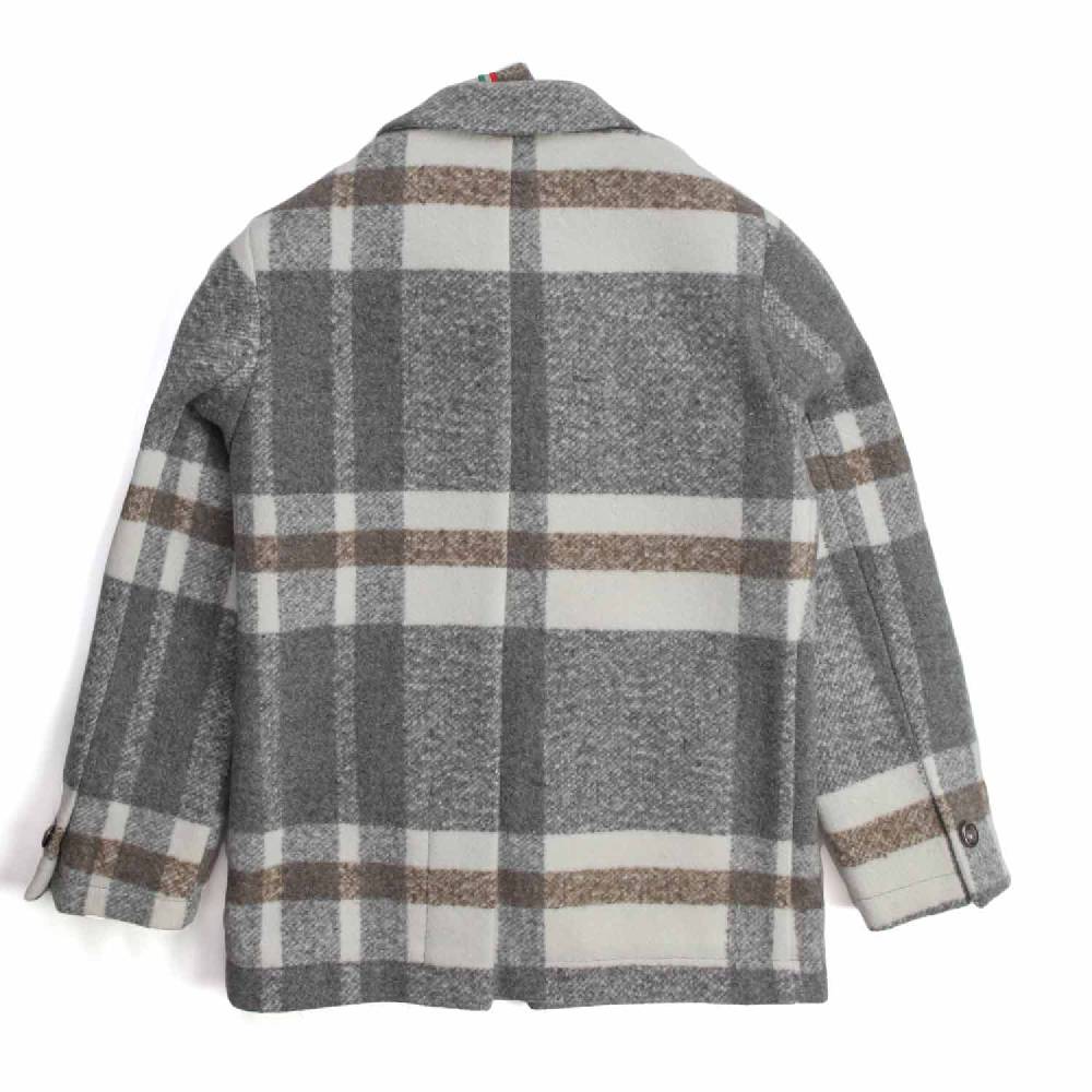 Nupkeet Lumaca grigio e panna – Giaccone in panno scozzese Lightning offer