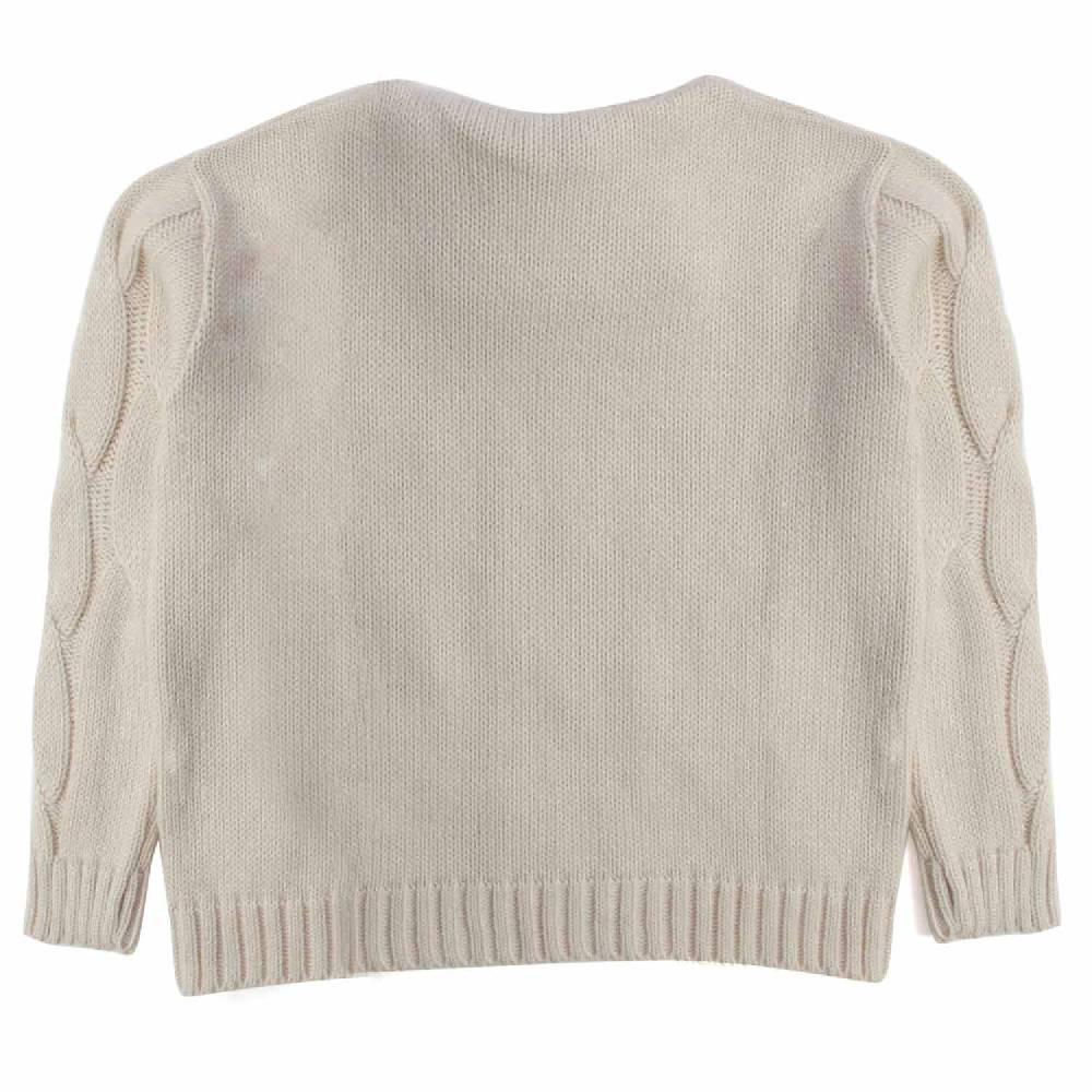 Nupkeet Orso ecru – Pullover collo alto in tricot Liquidazione