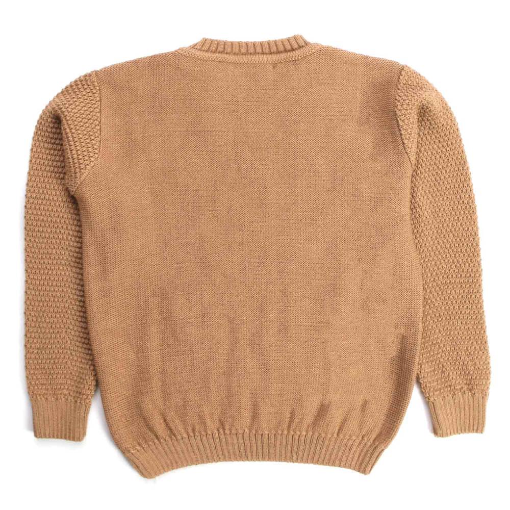 Nupkeet Faina cammello – Pullover in tricot con trecce Sconti VIP