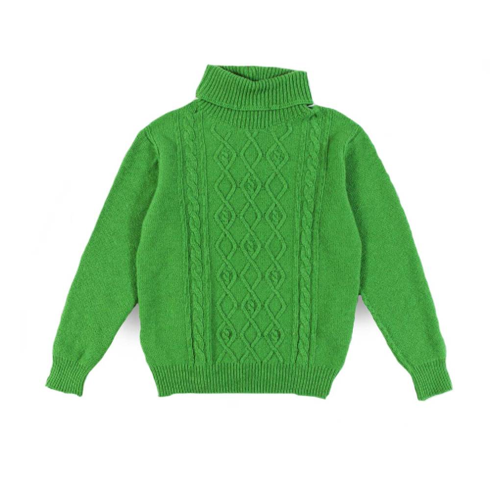 Nupkeet Pullover Collo Alto Verde – Osiglia Prezzo basso