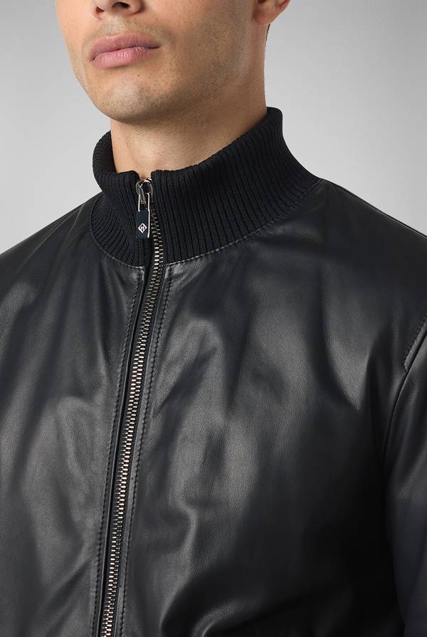 Pal Zileri Bomber in pelle con colletto stand up Promozione