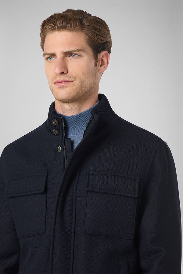Pal Zileri Blouson in lana blu navy Soddisfazione Garantita