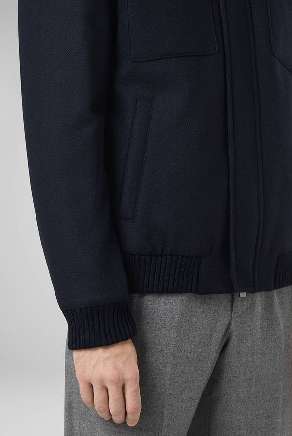 Pal Zileri Blouson in lana blu navy Soddisfazione Garantita