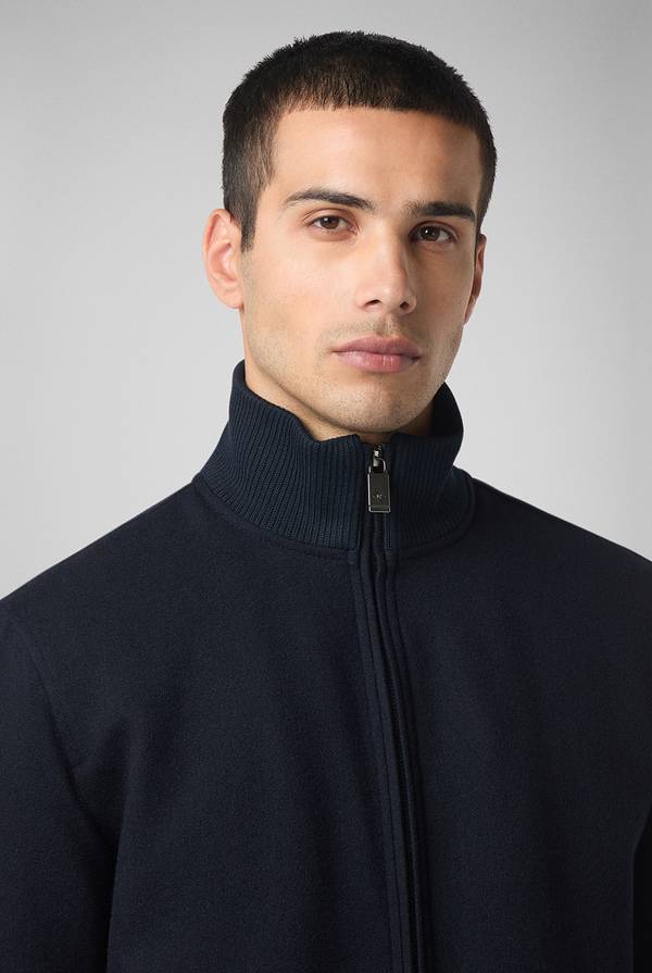 Pal Zileri Bomber in lana tecnica con finiture in maglia a contrasto Fino Al -60%