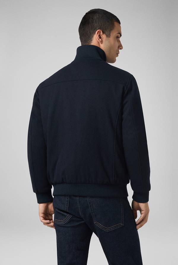 Pal Zileri Bomber in lana tecnica con finiture in maglia a contrasto Fino Al -60%