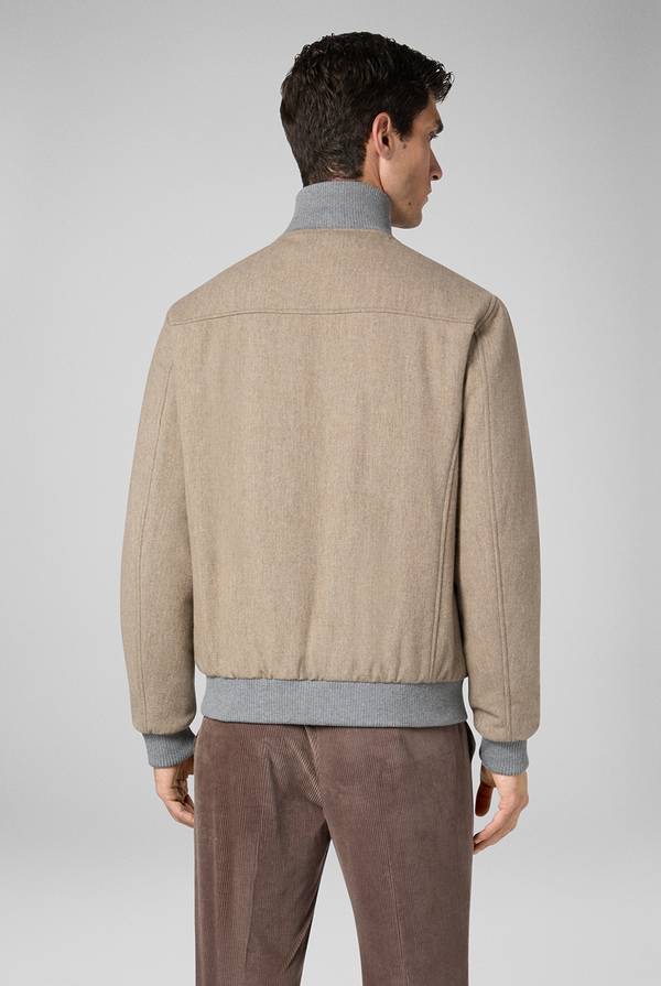 Pal Zileri Bomber in lana tecnica con finiture in maglia a contrasto Shopping Online