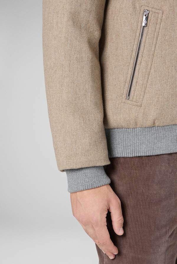 Pal Zileri Bomber in lana tecnica con finiture in maglia a contrasto Shopping Online
