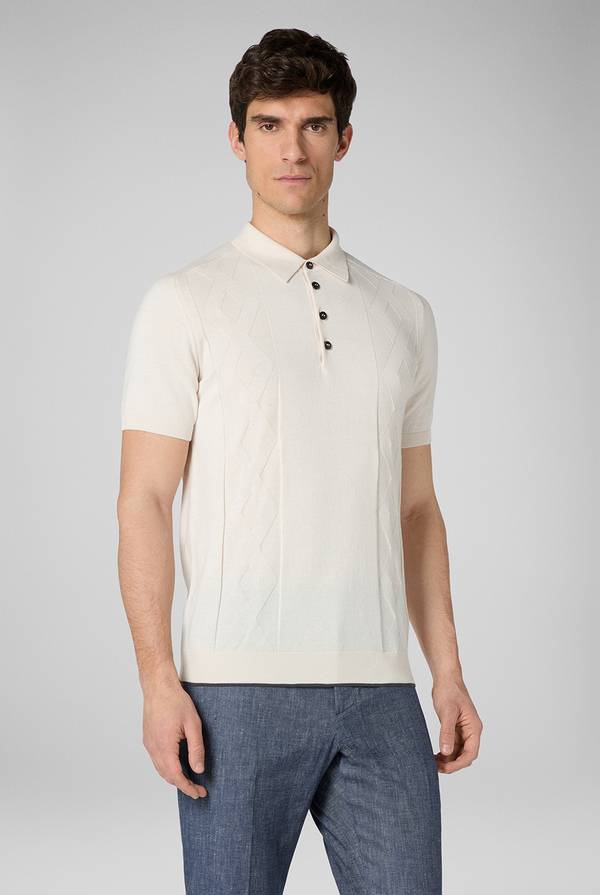 Pal Zileri Polo in maglia con calati Pezzi Unici