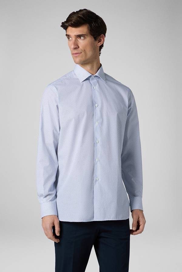 Pal Zileri Camicia in puro cotone con stampa circolare Negozi Online
