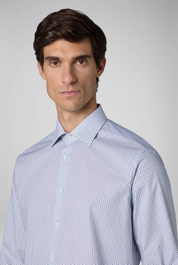 Pal Zileri Camicia in puro cotone con stampa circolare Negozi Online