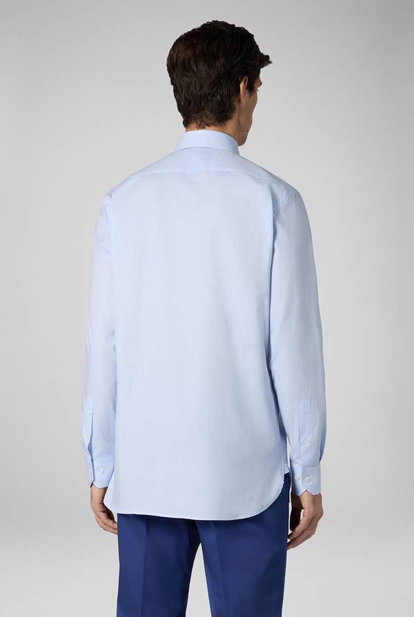 Pal Zileri Camicia azzurra con micro struttura Online