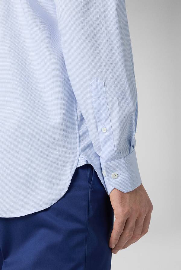 Pal Zileri Camicia azzurra con micro struttura Online