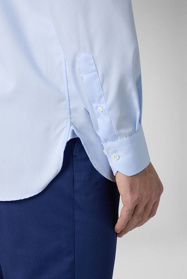 Pal Zileri Camicia azzurra in cotone con collo Milano In Vendita