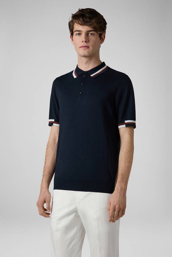 Pal Zileri Polo in maglia con dettagli a contrasto Saldi