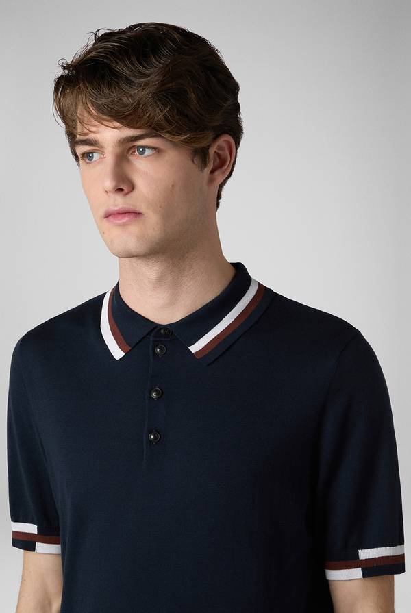 Pal Zileri Polo in maglia con dettagli a contrasto Saldi