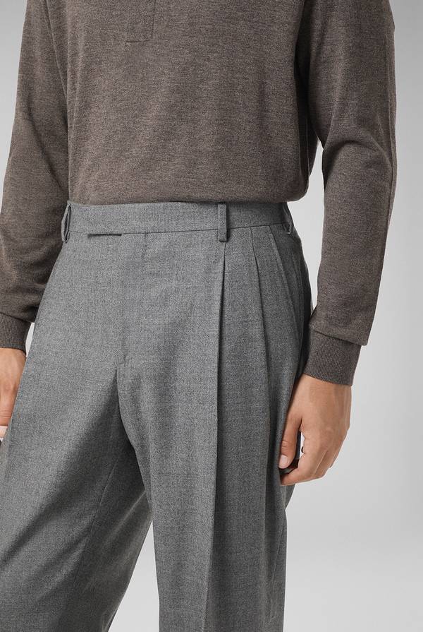 Pal Zileri Pantaloni doppia pince in lana stretch Consegna Veloce