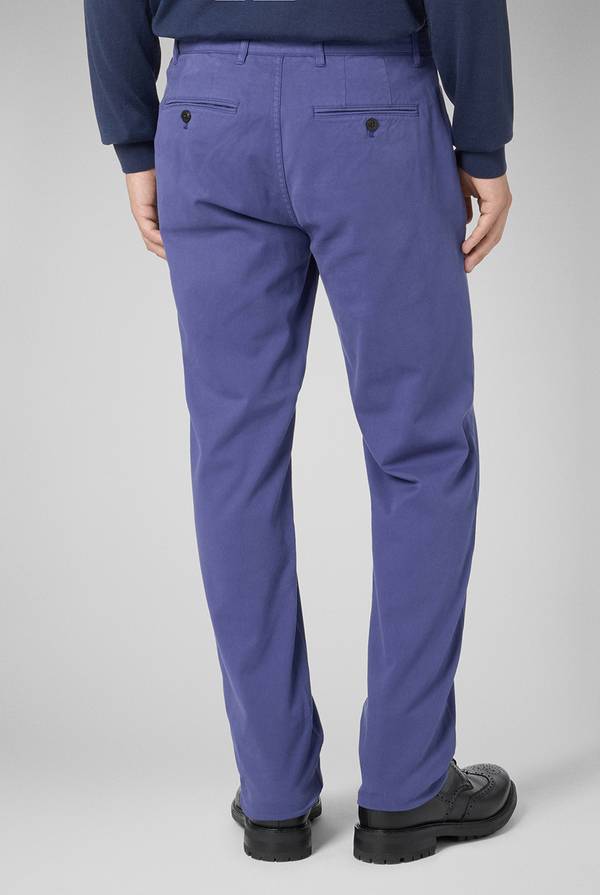 Pal Zileri Pantaloni chino tinti in capo in cotone e tencel stretch Sconto
