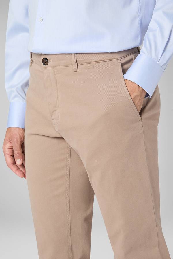 Pal Zileri Pantaloni chino tinti in capo in cotone e tencel stretch In Linea