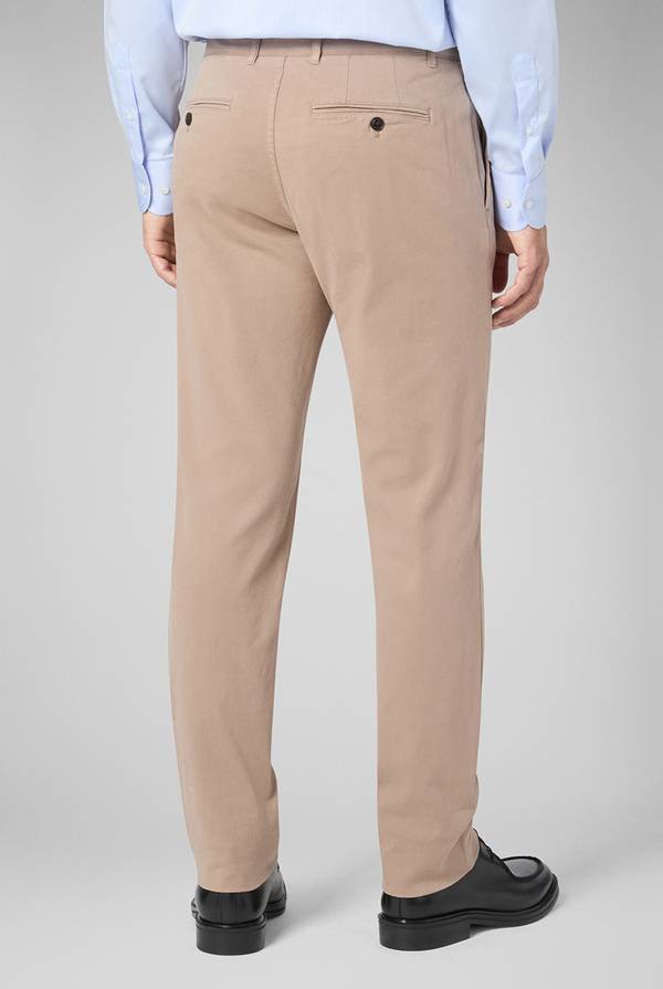 Pal Zileri Pantaloni chino tinti in capo in cotone e tencel stretch In Linea