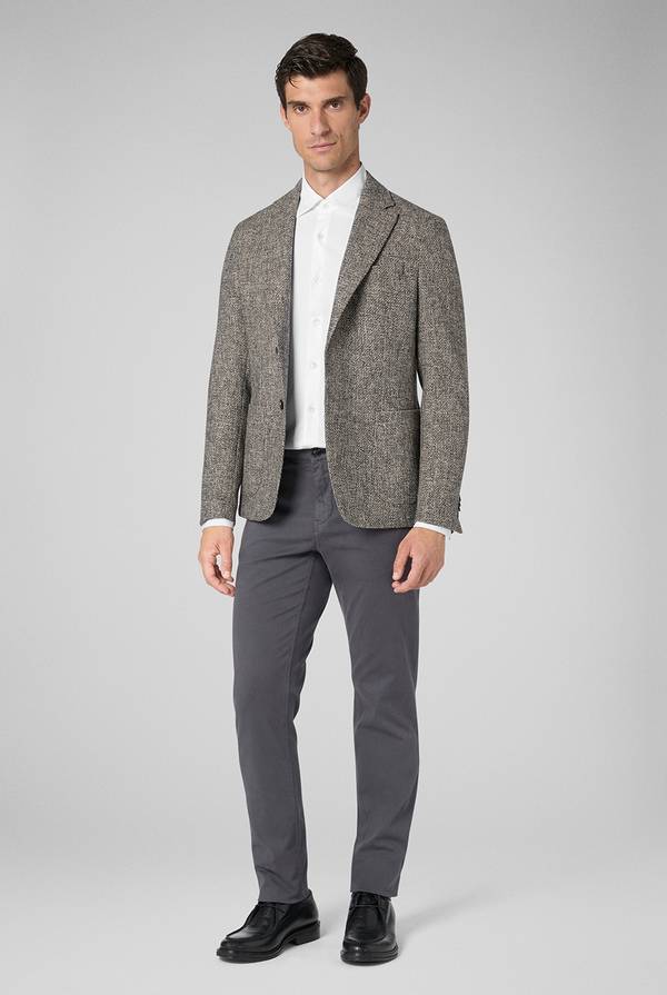 Pal Zileri Pantaloni chino tinti in capo in cotone e tencel stretch Economico