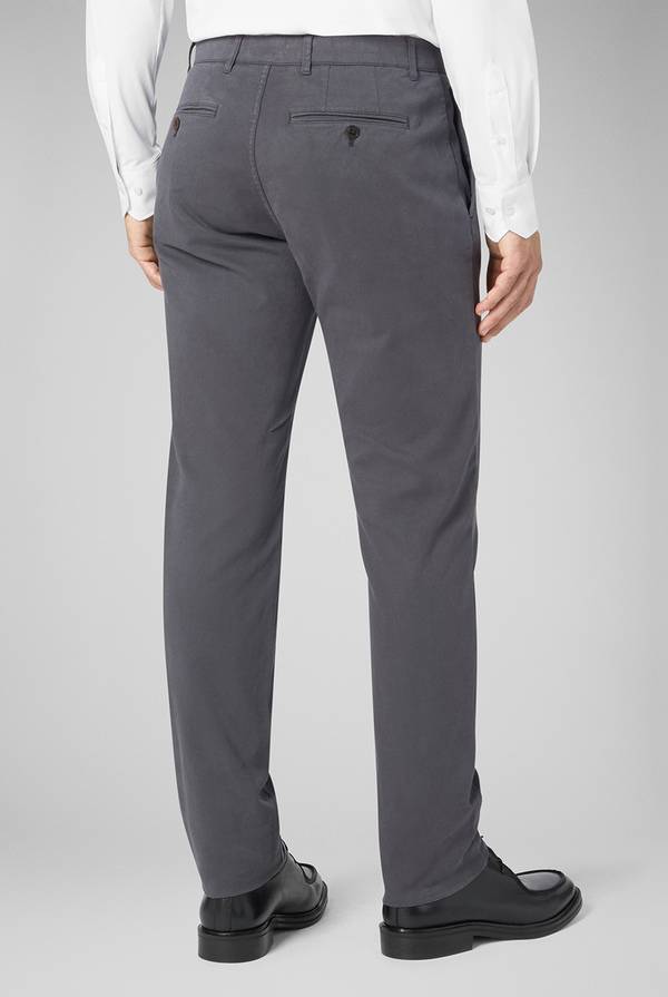 Pal Zileri Pantaloni chino tinti in capo in cotone e tencel stretch Economico