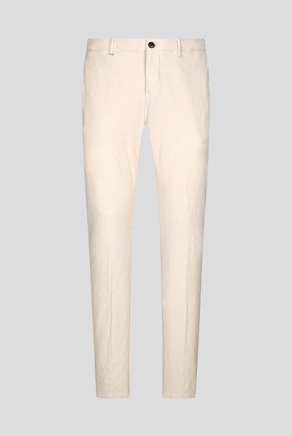 Pal Zileri Pantaloni chino tinti in capo in cotone corduroy