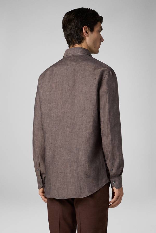 Pal Zileri Camicia in lino marrone Novità