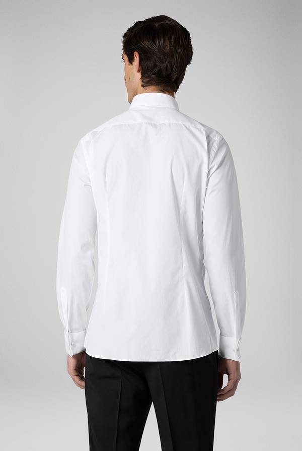 Pal Zileri Camicia Cerimonia bianca con collo smoking Vendita Calda