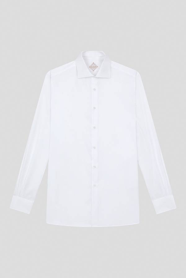 Pal Zileri Camicia in cotone con trattamento anti-piega azzurra