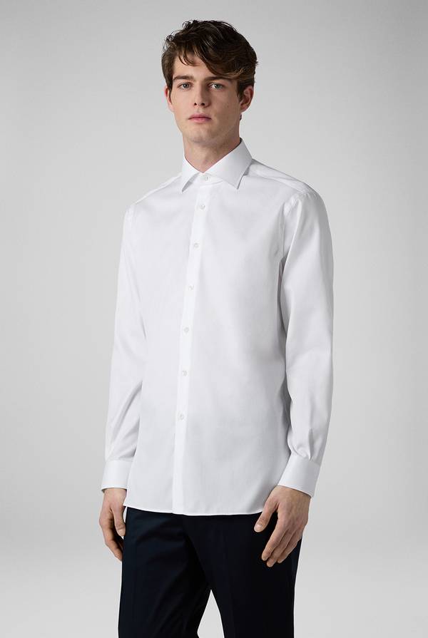 Pal Zileri Camicia in cotone con trattamento anti-piega azzurra Saldi Di Fabbrica