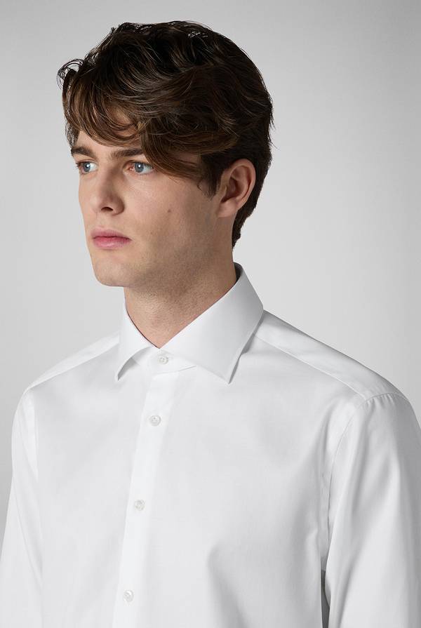 Pal Zileri Camicia in cotone con trattamento anti-piega azzurra Saldi Di Fabbrica