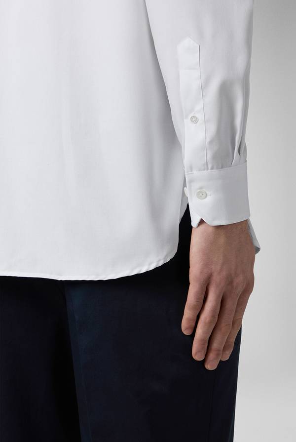 Pal Zileri Camicia azzurra in cotone con collo Milano Negozio