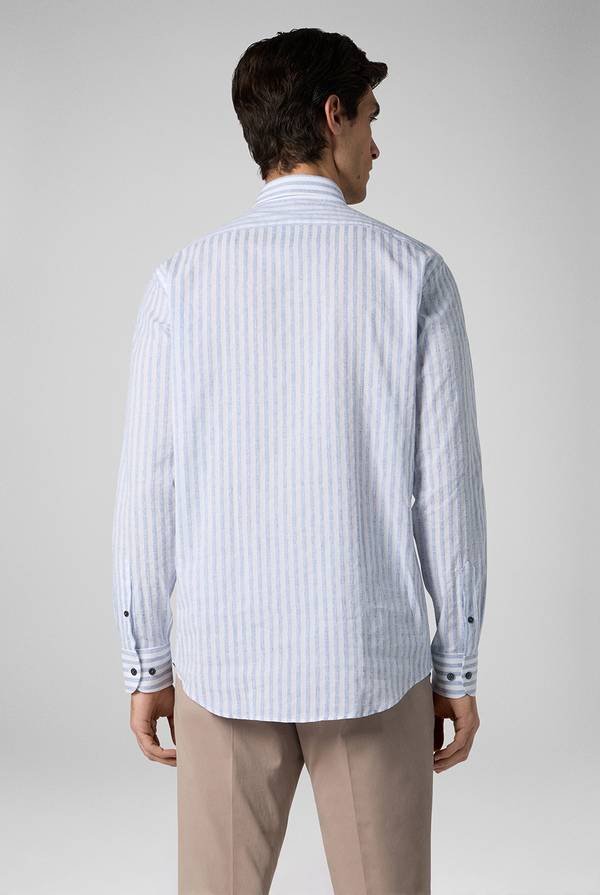 Pal Zileri Camicia a macro righe bianche e azzurre Moda