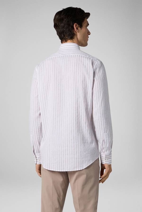 Pal Zileri Camicia a macro righe bianche e azzurre 2025