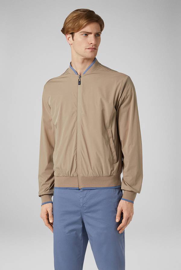 Pal Zileri Bomber in soft shell color tortora Negozi Online