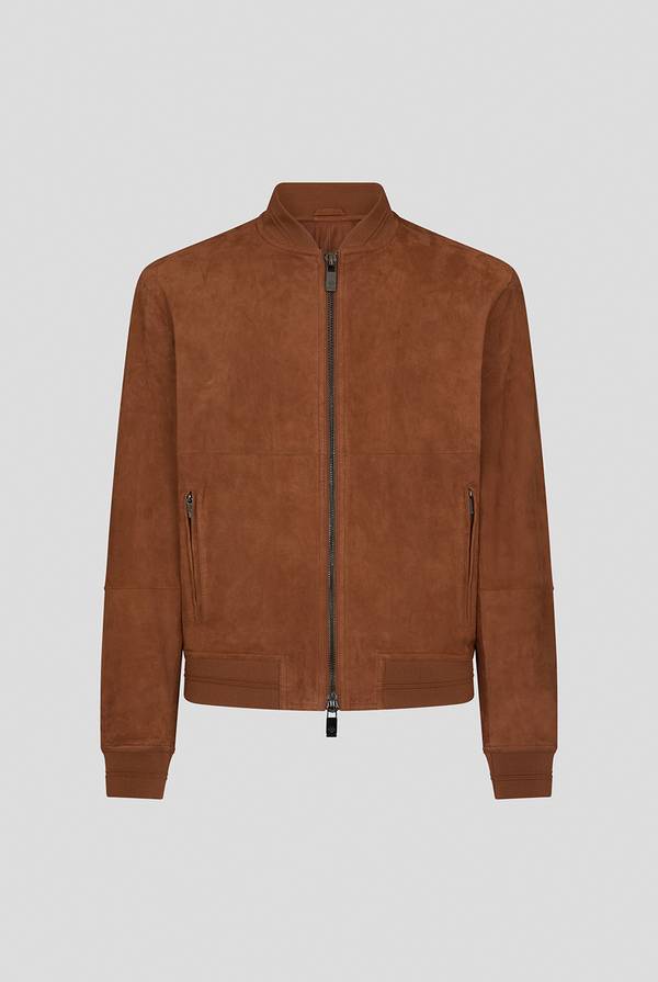 Pal Zileri Bomber in suede marrone