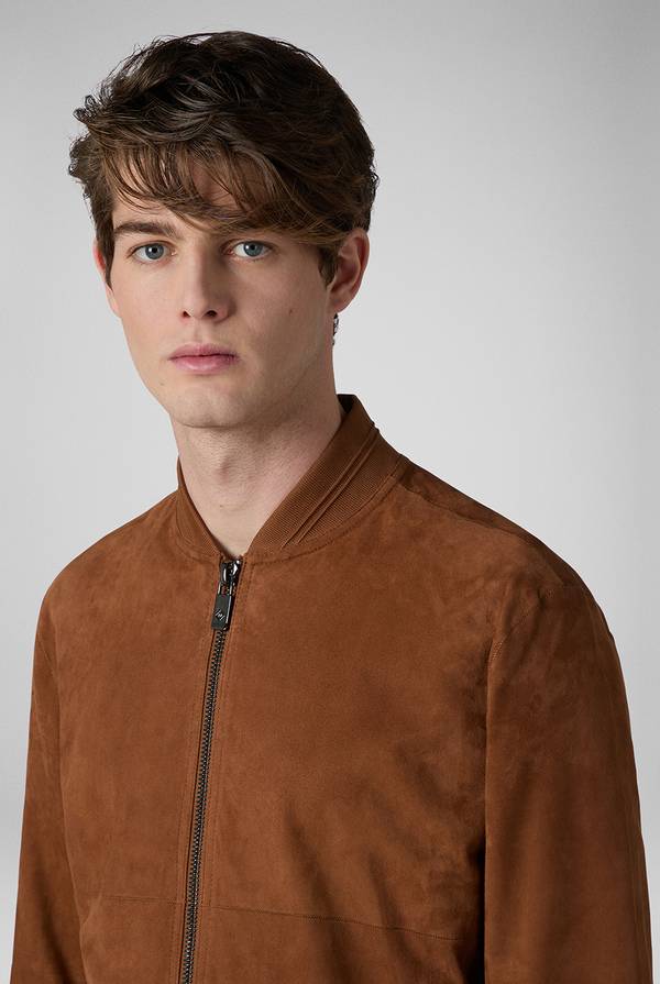 Pal Zileri Bomber in suede marrone Shopping Online