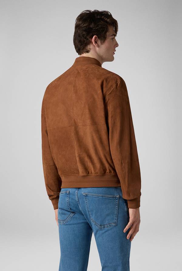 Pal Zileri Bomber in suede marrone Shopping Online