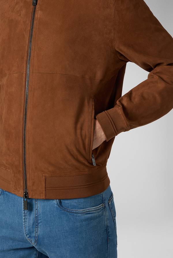 Pal Zileri Bomber in suede marrone Shopping Online
