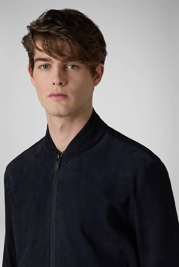 Pal Zileri Bomber in suede blu navy Affare Del Giorno