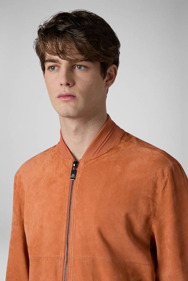 Pal Zileri Bomber in suede color albicocca Prezzo Ridotto