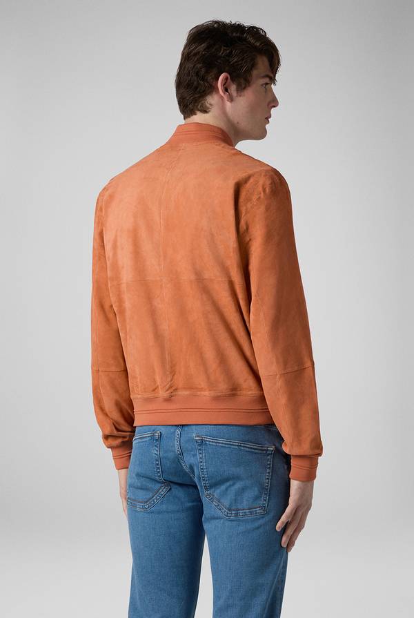 Pal Zileri Bomber in suede color albicocca Prezzo Ridotto