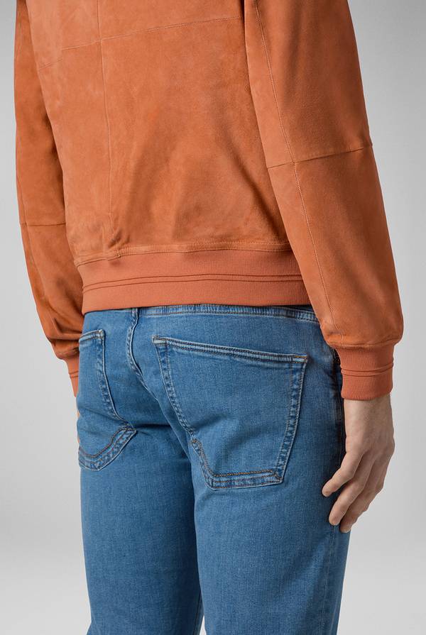 Pal Zileri Bomber in suede color albicocca Prezzo Ridotto