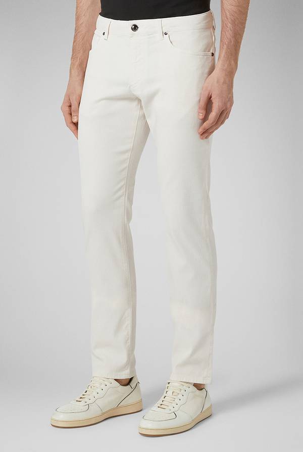 Pal Zileri Pantalone 5 tasche in cotone stretch tinto in capo Italia