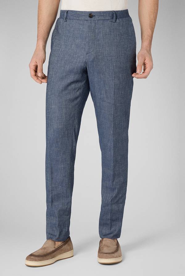 Pal Zileri Pantalone in lino e cotone stretch Promozione