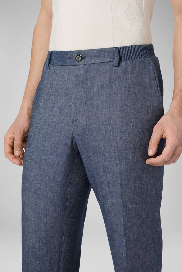 Pal Zileri Pantalone in lino e cotone stretch Promozione