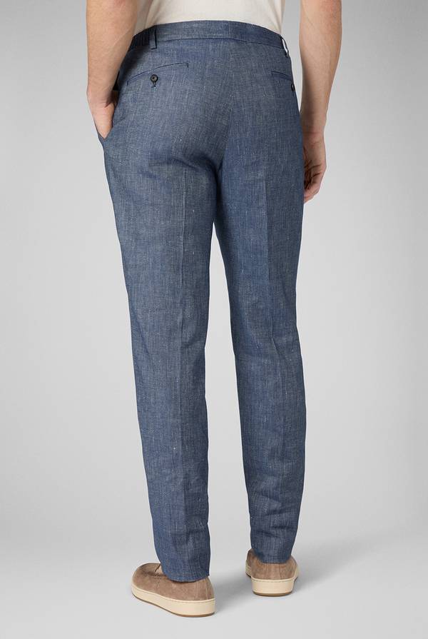 Pal Zileri Pantalone in lino e cotone stretch Promozione