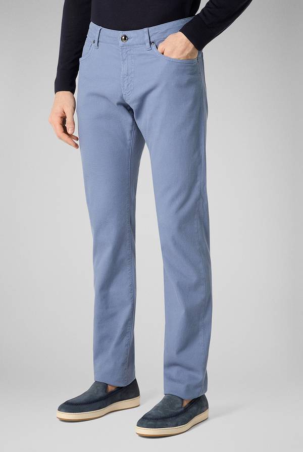 Pal Zileri Pantalone 5 tasche in cotone stretch tinto in capo Soddisfazione Garantita