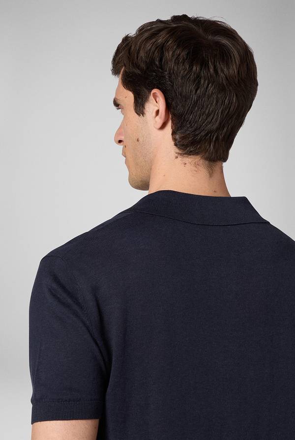 Pal Zileri Polo in maglia di lino e seta color senape Online