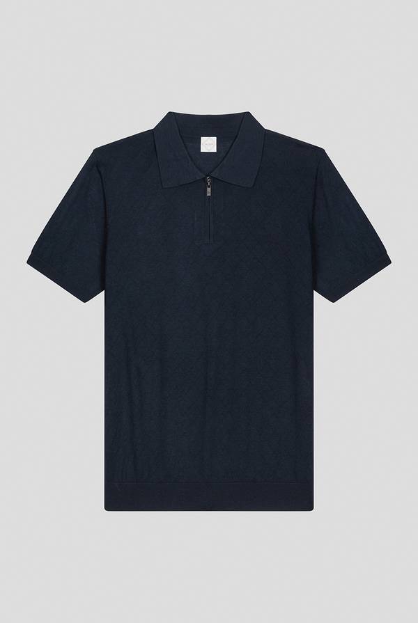 Pal Zileri Polo jacquard con monogramma pz